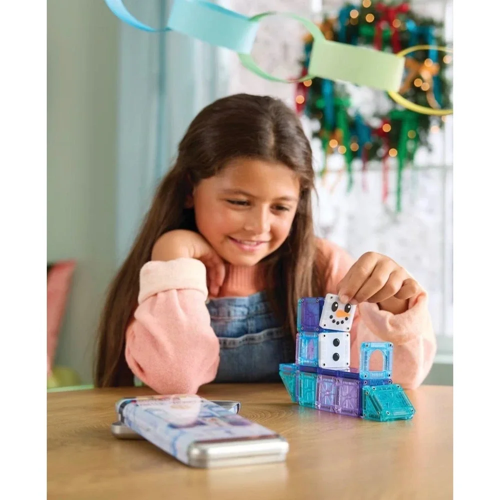 Magna-Tiles microMAGS Travel Winter Wonder 26 Piece Magnetic Set 254026WW New